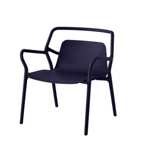 19 Poltrona Enjoy Rivatti 53 cm -Largura- em Polipropileno -PP- Preto com Protecao UV